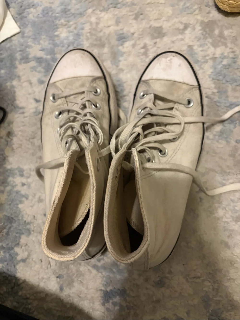 Converse White High-Top Platform Chuck Taylor Sneaker